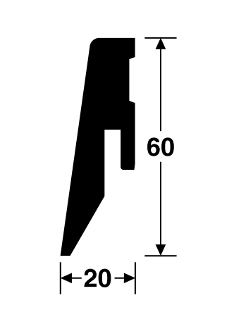 Meister 3 PK Profil 20x60x2380mm Gulvlist